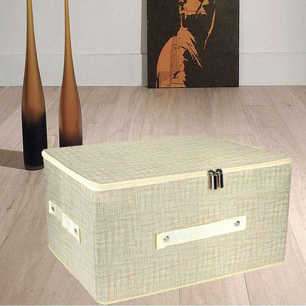 Scatola box porta abiti contenitore organizer portaoggetti per armadi con chiusura zip cerniera 36x35x20 cm - enzoled