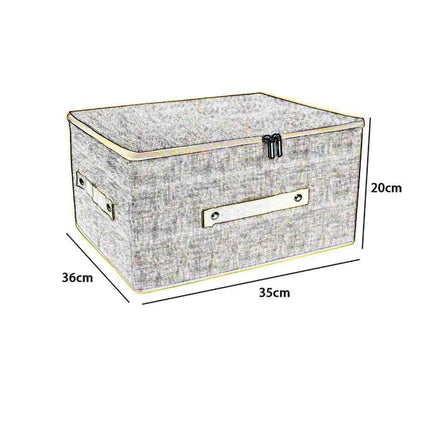 Scatola box porta abiti contenitore organizer portaoggetti per armadi con chiusura zip cerniera 36x35x20 cm - enzoled