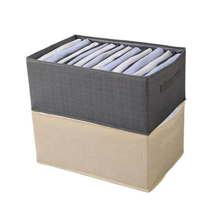 Scatola box pieghevole per pantaloni maglioni jeans 9 scomparti contenitore organizer salvaspazio per armadi 44x20x30 cm - enzoled