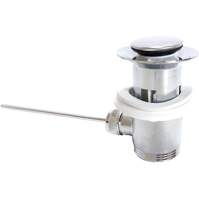 Piletta di scarico con tappo salterello per lavello da bagno bidet filtro per lavandino con aste - enzoled