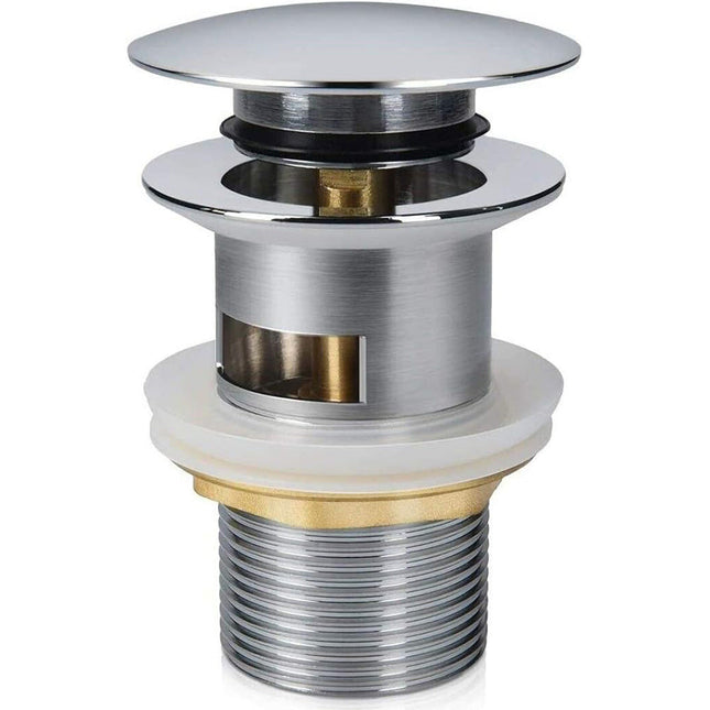 Piletta di scarico universale 1/4 in ottone lucido per lavandino pop-up tappo a pressione 98 mm - enzoled