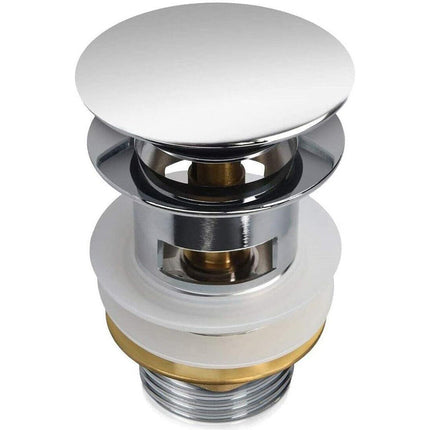 Piletta di scarico universale 1/4 in ottone lucido per lavandino pop-up tappo a pressione 98 mm - enzoled