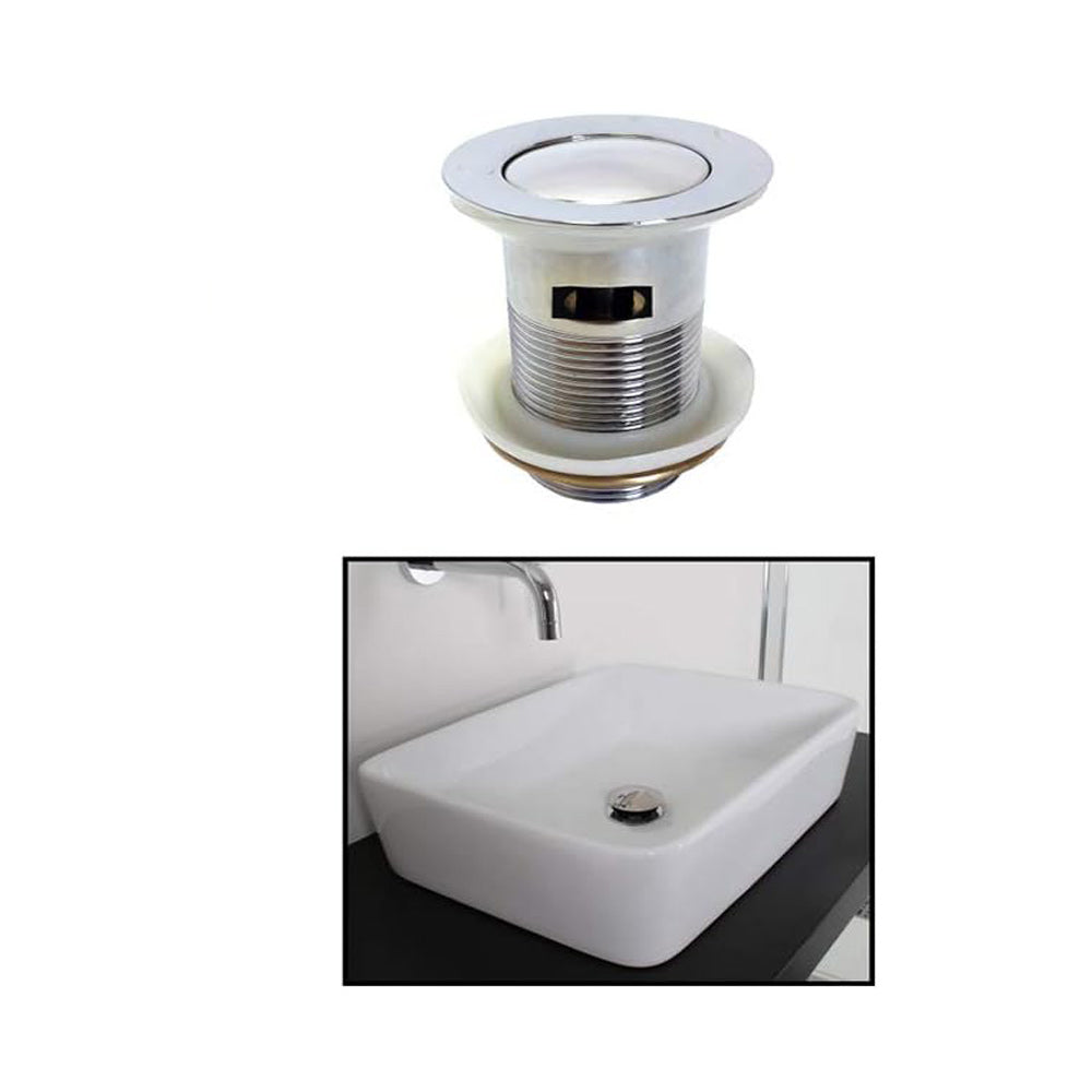 Piletta di scarico universale 1/4 in ottone per lavandino pop-up tappo a pressione 85 mm - enzoled