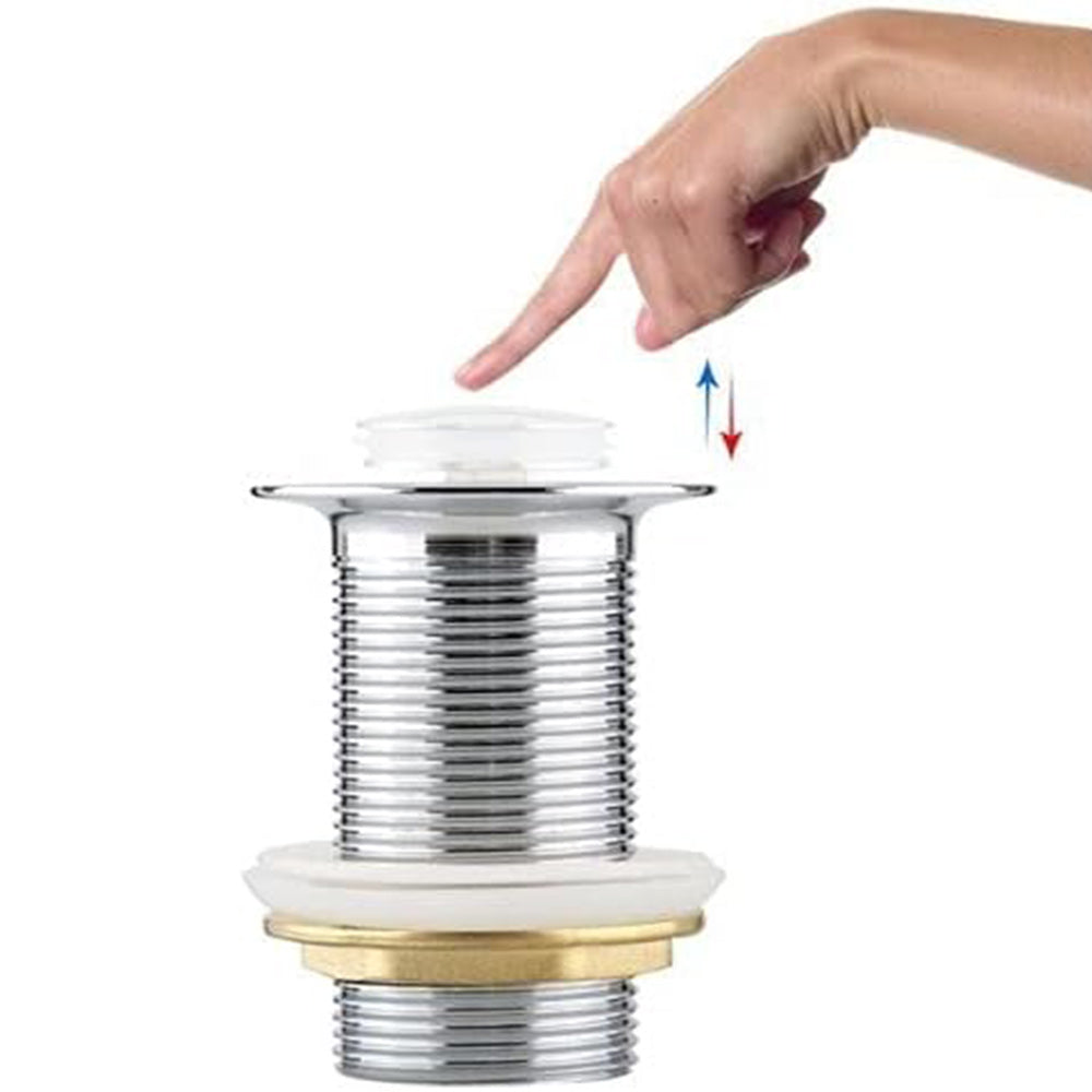 Piletta di scarico universale 1/4 in ottone per lavandino pop-up tappo a pressione 85 mm - enzoled