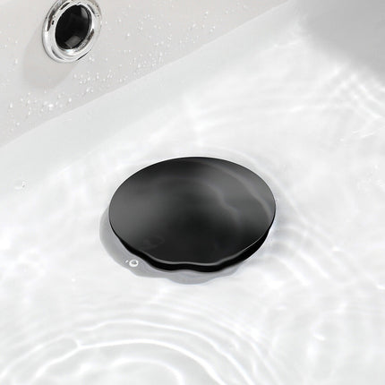 Piletta di scarico universale 1/4 nera per lavandino bidet pop-up tappo click clack a pressione - enzoled