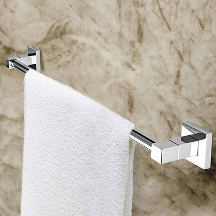 Porta asciugamano moderno da muro in acciaio fissaggio con viti o senza viti porta asciugamani 40 e 62 cm arredo bagno - enzoled