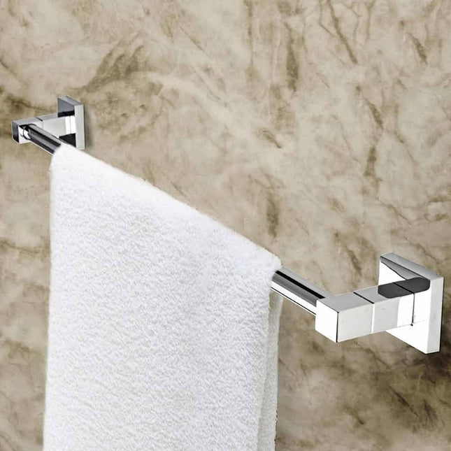Porta asciugamano moderno da muro in acciaio fissaggio con viti o senza viti porta asciugamani 40 e 62 cm arredo bagno - enzoled