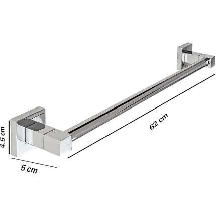 Porta asciugamano moderno da muro in acciaio fissaggio con viti o senza viti porta asciugamani 40 e 62 cm arredo bagno - enzoled