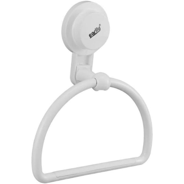 Porta asciugamani ad anello da parete con ventosa appendi asciugamano a muro accessorio da bagno - enzoled
