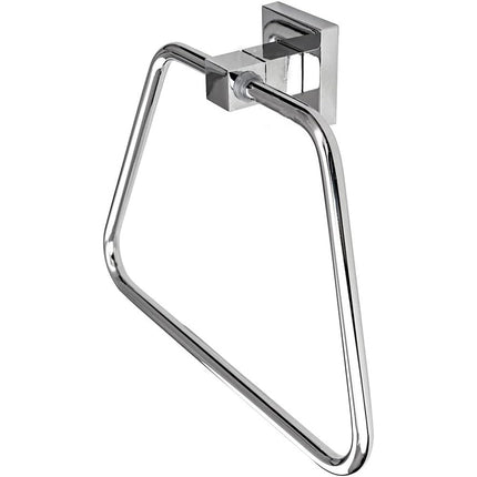 Porta asciugamano ad anello da muro in acciaio fissaggio con viti o senza viti porta asciugamani arredo bagno - enzoled