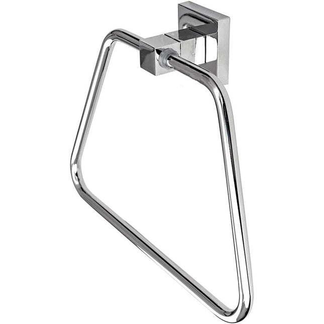 Porta asciugamano ad anello da muro in acciaio fissaggio con viti o senza viti porta asciugamani arredo bagno - enzoled