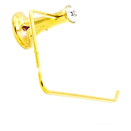 Porta asciugamano anello aperto da Bagno da Muro in acciaio oro con punto luce cristallo in acrilico accessori bagno - enzoled