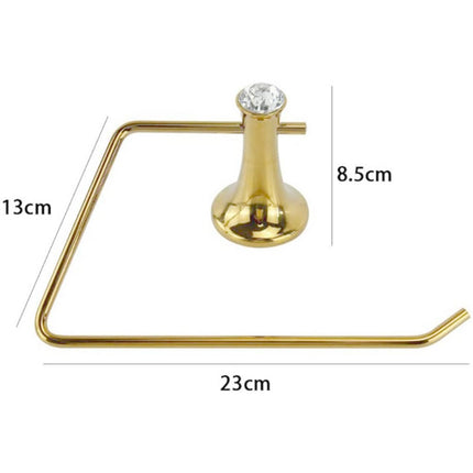 Porta asciugamano anello aperto da Bagno da Muro in acciaio oro con punto luce cristallo in acrilico accessori bagno - enzoled