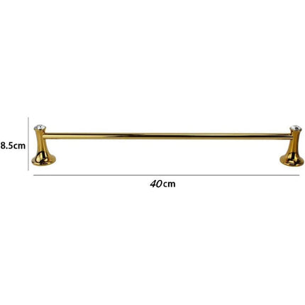 Porta asciugamano lungo 40 cm da Bagno da Muro in acciaio oro con punto luce cristallo in acrilico accessori bagno - enzoled