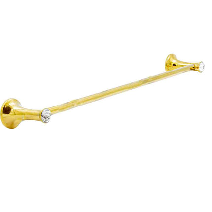 Porta asciugamano lungo 63 cm da Bagno da Muro in acciaio oro con punto luce cristallo in acrilico accessori bagno - enzoled