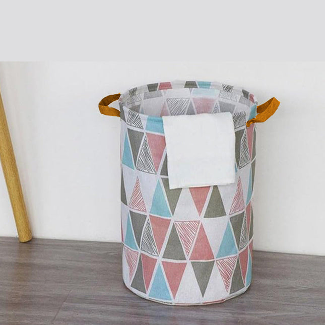 Cesto portabiancheria multicolor con disegni geomentrici pieghevole con manici da bagno varie dimensioni - enzoled