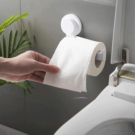 Porta rotolo carta igienica da parete con ventosa portarotolo da muro accessorio da bagno - enzoled