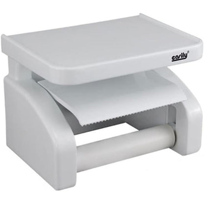 Porta rotolo per carta igienica con ripiano da parete con ventosa portarotolo con mensola da muro accessorio da bagno - enzoled