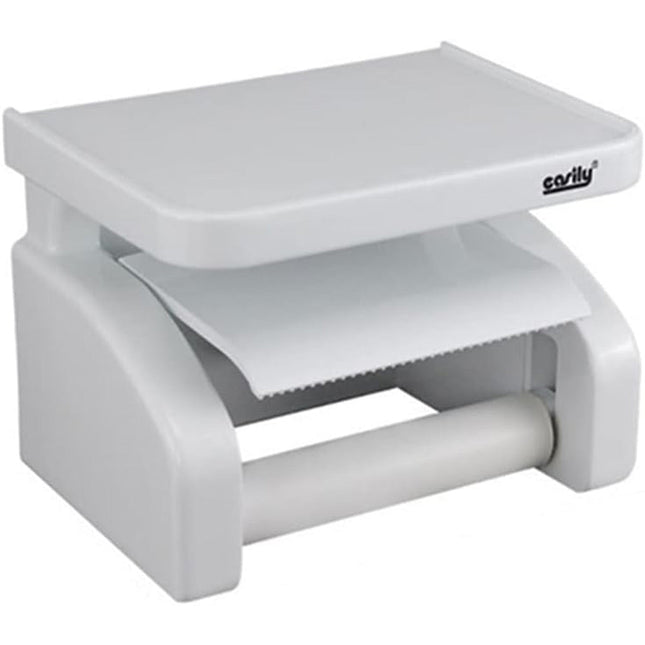 Porta rotolo per carta igienica con ripiano da parete con ventosa portarotolo con mensola da muro accessorio da bagno - enzoled