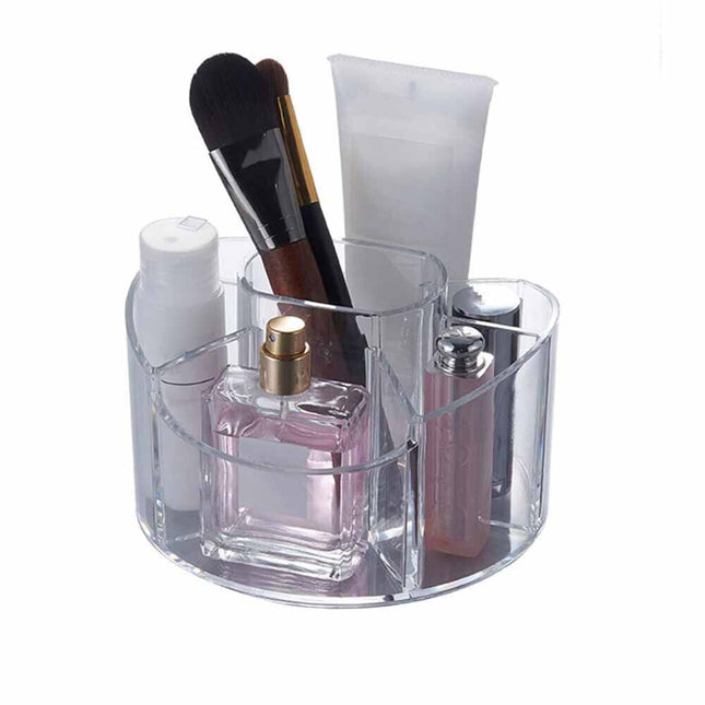 Organizer cosmetici rotondo porta trucchi creme 7 scomparti in ABS organizzatore make up - enzoled