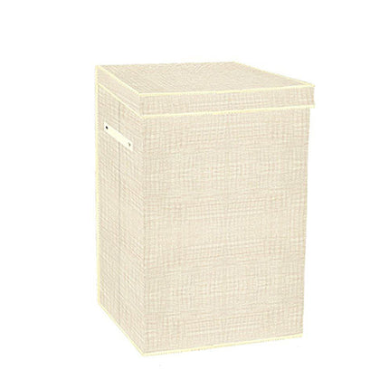 Portabiti pieghevoli in tessuto, beige o grigio, per armadio e lavanderia scatola contenitore cesto portabiancheria salvaspazio per abiti organizer - enzoled