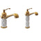 Rubinetto per lavabo con brillantini miscelatore bagno monoforo oro canna bassa o alta modello Diamante - enzoled