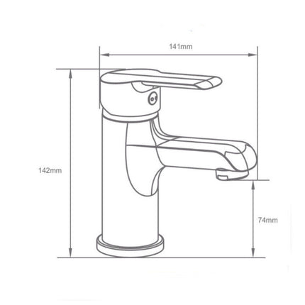 Rubinetto per bagno moderno miscelatore orientabile per lavabo  in ottone cromato lucido modello Roll - enzoled