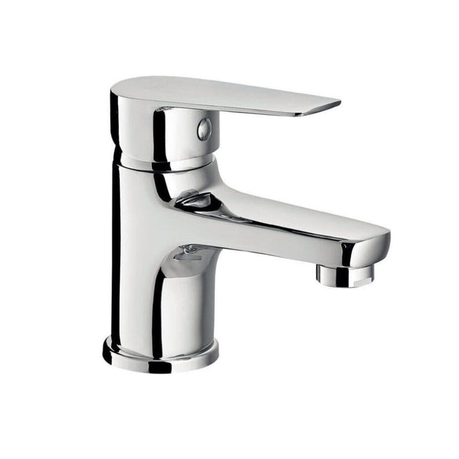 Rubinetto per bagno moderno miscelatore orientabile quadrato per lavabo  in ottone cromato lucido modello Cube - enzoled