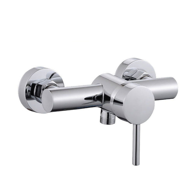 Rubinetto per bagno ultra moderno cromato lucido miscelatore per box doccia modello Ray Silver - enzoled