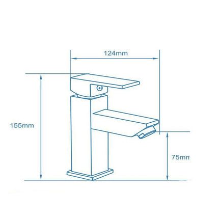 Rubinetto per bagno ultra moderno di forma quadrata miscelatore orientabile lavabo nero opaco modello Firenze - enzoled