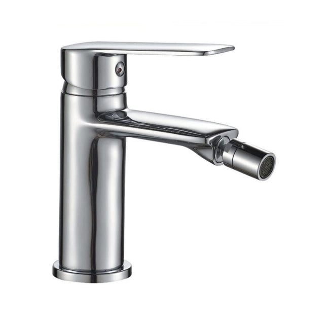 Rubinetto per bagno ultra moderno miscelatore orientabile bidet in ottone cromato lucido modello Sofi - enzoled