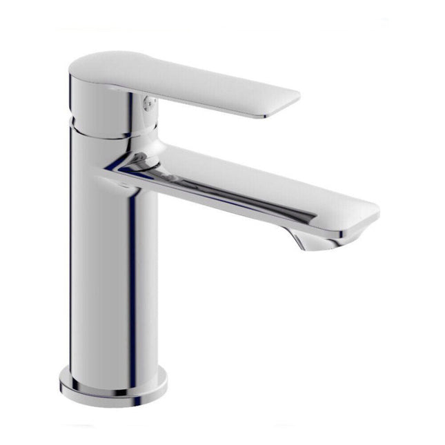 Rubinetto per bagno ultra moderno miscelatore orientabile lavandino in ottone cromato lucido modello Sofi - enzoled