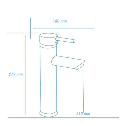 Rubinetto per bagno ultra moderno nero opaco miscelatore lavabo a canna alta modello Ray Black - enzoled