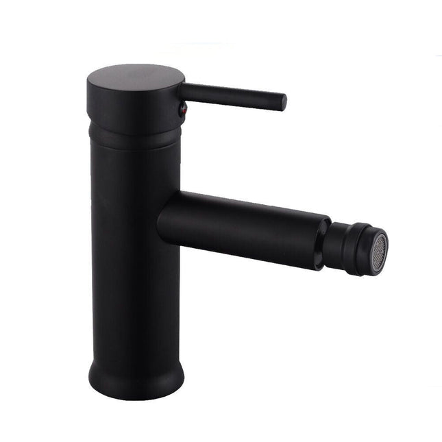 Rubinetto per bagno ultra moderno nero opaco miscelatore per bidet modello Ray Black - enzoled