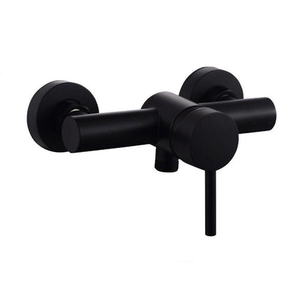 Rubinetto per bagno ultra moderno nero opaco miscelatore per box doccia modello Ray Black - enzoled