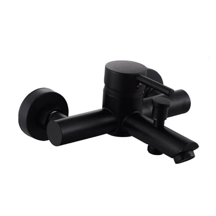 Rubinetto per bagno ultra moderno nero opaco miscelatore per vasca da bagno modello Ray Black - enzoled