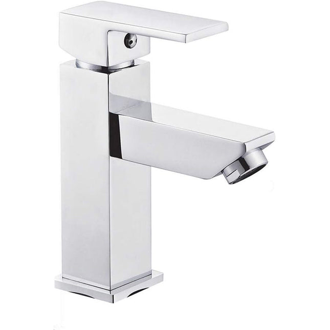 Rubinetto per lavandino miscelatore lavabo da bagno monoforo orientabile monocomando cromato lucido modello Firenze - enzoled