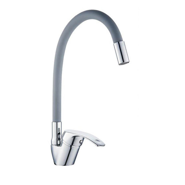 Rubinetto da cucina a canna alta flessibile ricoperta in silicone miscelatore da lavello orientabile - enzoled