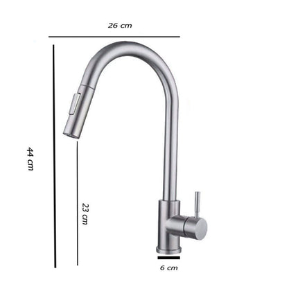 Rubinetto da cucina miscelatore touch con doccetta estensibile per lavello 2 modalità di getto canna alta - enzoled