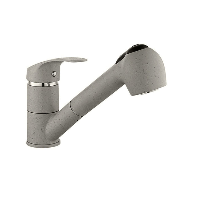 Rubinetto per lavello da cucina a canna bassa miscelatore per lavandino orientabile con doccetta estraibile avena - enzoled