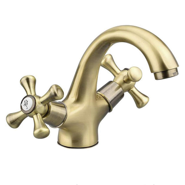 Rubinetto per bagno miscelatore doppio comando lavabo bidet vasca doccia in ottone bronzo opaco modello ROMA - enzoled