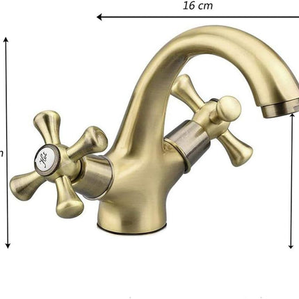 Rubinetto per bagno miscelatore doppio comando lavabo bidet vasca doccia in ottone bronzo opaco modello ROMA - enzoled