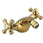 Rubinetto per bagno miscelatore doppio comando lavabo bidet vasca doccia in ottone oro lucido modello Roma - enzoled