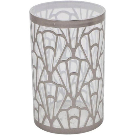 Set Accessori Bagno 3 Pezzi argento stile contemporaneo con Dispenser Sapone Bicchiere portaspazzolino piattino portasapone - enzoled