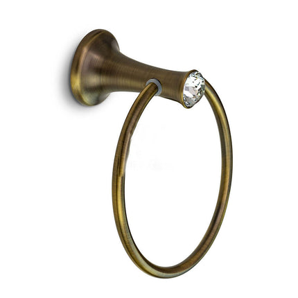 Set bagno in acciaio colore bronzo e ceramica con punti luce in acrilico 6 pezzi arredo bagno - enzoled