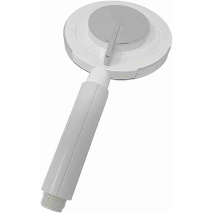 Soffione doccia e vasca con getto regolabile in ABS bianco sistema anticalcare attacco 1/2 - enzoled