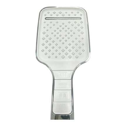 Soffione doccia quadrato moderno 3 modalità di getto tasto on/off doccetta attacco universale ½ - enzoled