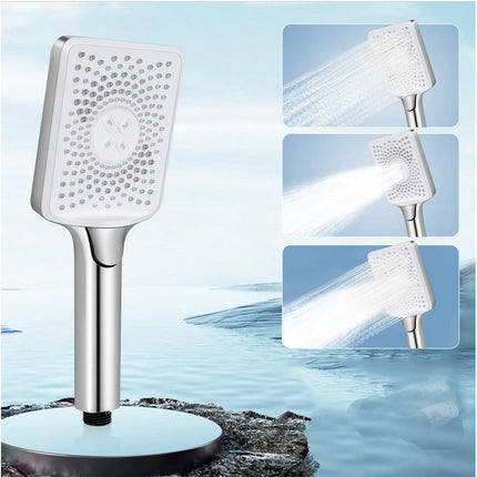 soffione doccia quadrato moderno triplo getto d’acqua doccetta attacco universale ½ - enzoled