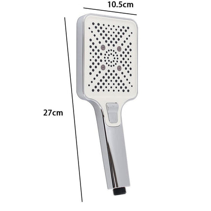 soffione doccia quadrato moderno triplo getto d’acqua doccetta attacco universale ½ - enzoled