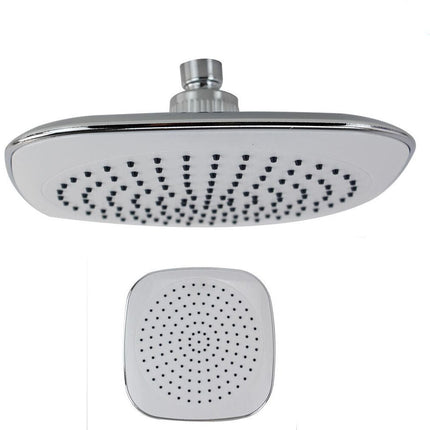 Soffione per doccia da bagno quadrato multigetto effetto pioggia con filtro anticalcare ad alta pressione bianco - enzoled